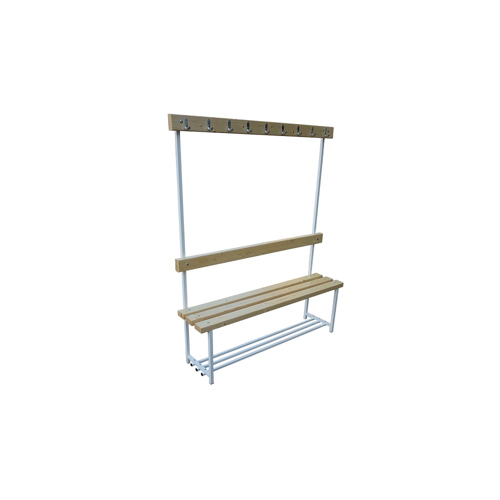 Скамья для раздевалок с вешалкой односторонняя 1 м