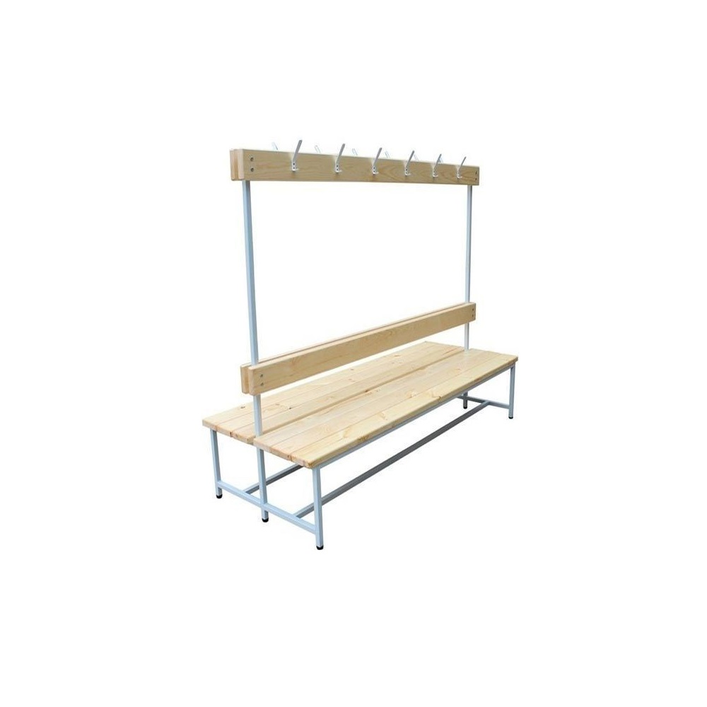 Скамья для раздевалок с вешалкой двусторонняя 1.5 м